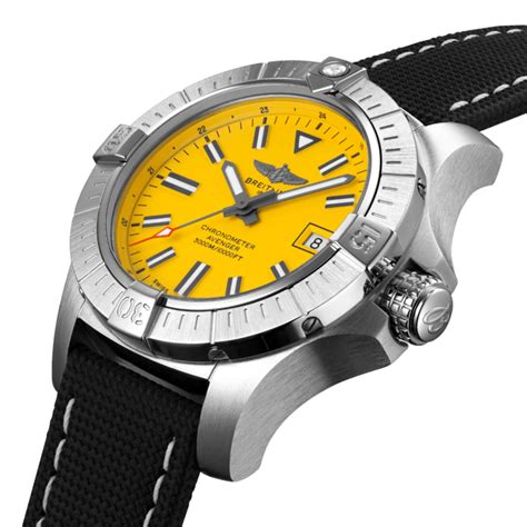 pearl recessed breitling yellow avenger|Breitling Avenger 43mm.